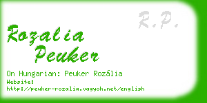 rozalia peuker business card